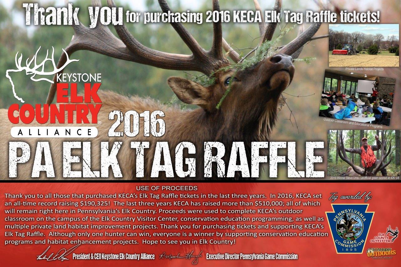 CNB Hunting/Fishing Pennsylvania KECA’s Elk Tag Raffle Winner Harvests